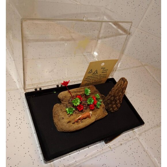 Vintage Craft Wood Original Creations Desert Scene Diorama horse cactus wood - Picture 4 of 16